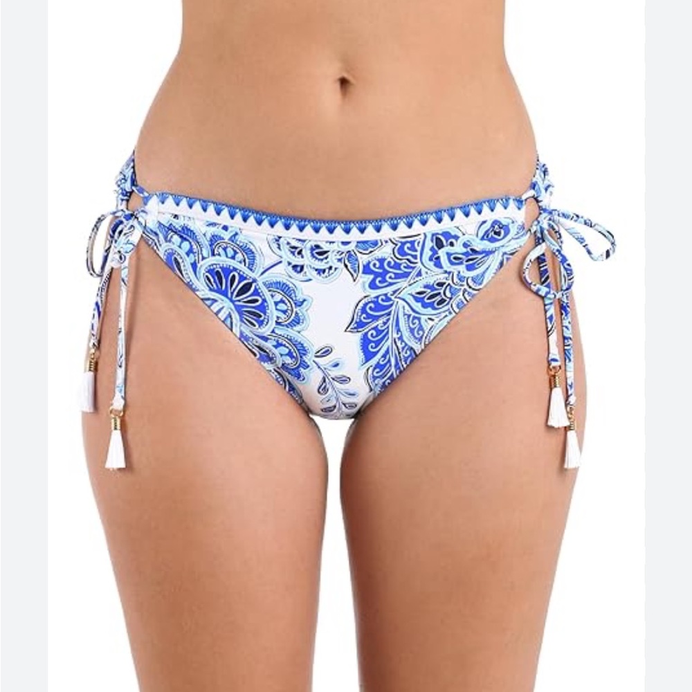 NWT La Blanca Beyond The Pacific Side-Tie Bikini Bottom Size 12